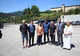 El consejero de Salud del Gobierno Vasco, Alberto Martínez, en el enclave de Tolosa en el que se levantará el nuevo hospital.