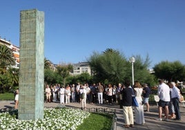 Acto en memoria de Miguel Ángel Blanco, ayer en Alderdi Eder.