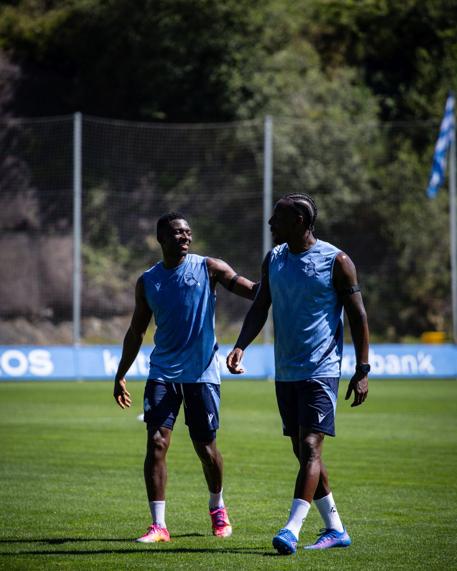 Sudor y goles en el cuarto entrenamiento de Sergio