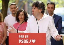 Eneko Andueza este jueves en Bilbao.