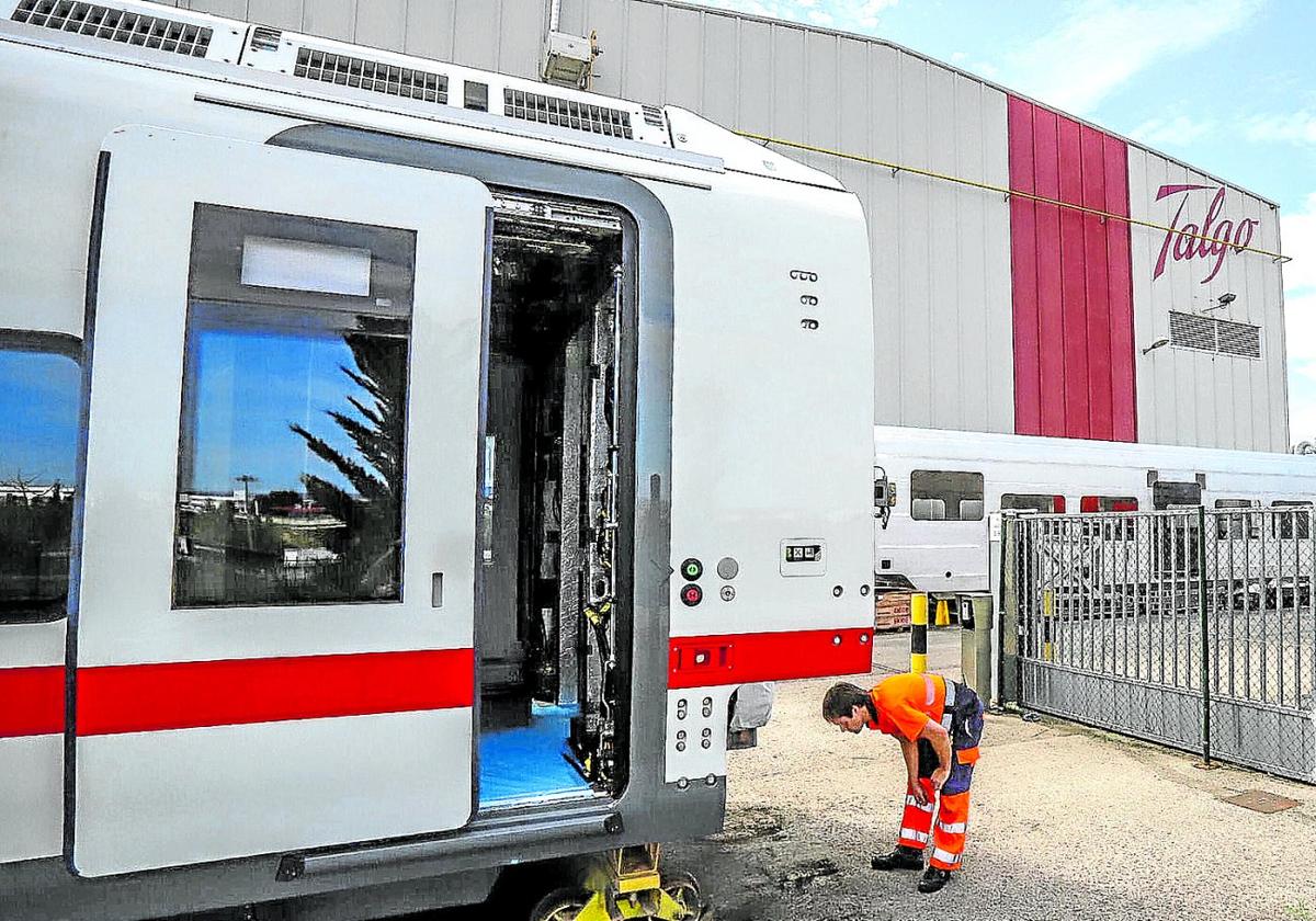 Exterior de la planta alavesa de Talgo en Rivabellosa.