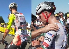 Barré y Almeida llegaron con fuertes abrasiones a meta.