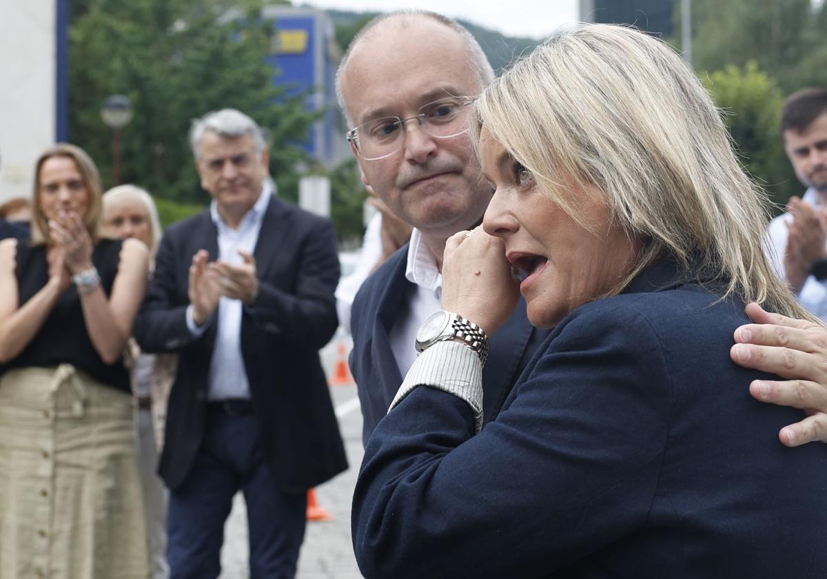 Miguel Tellado y Mari Mar Blanco, en el homenaje celebrado en Ermua.