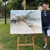 José Luis López, de Portugalete, con el trabajo ganador.
