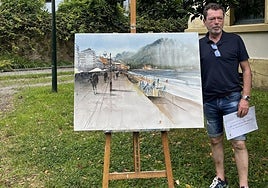 José Luis López, de Portugalete, con el trabajo ganador.