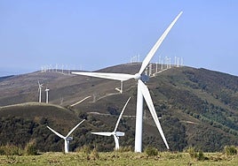 Parque eólico entre Araba y Gipuzkoa.