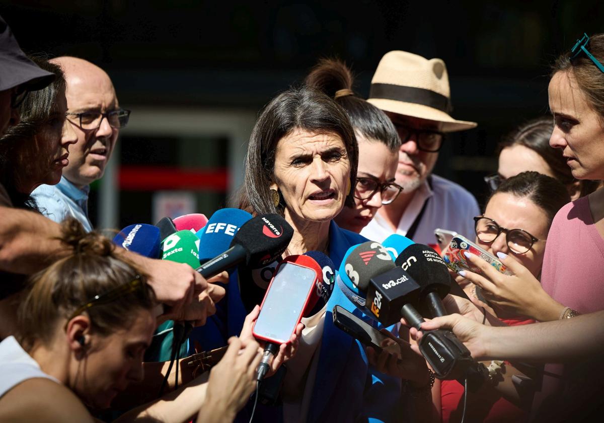 Melgosa durante sus declaraciones a los medios a la salida de la Mesa Sectorial suspendida en Madrid.