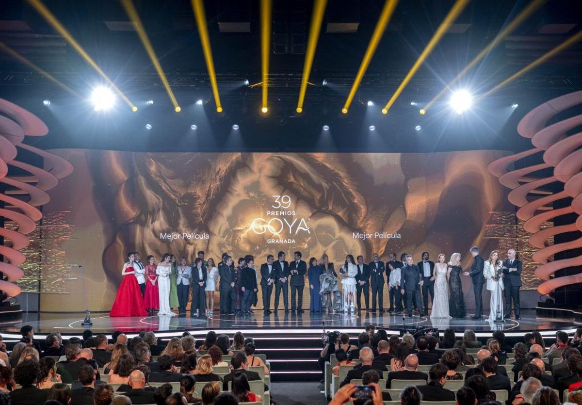 Algunos de los premiados en la pasada gala.