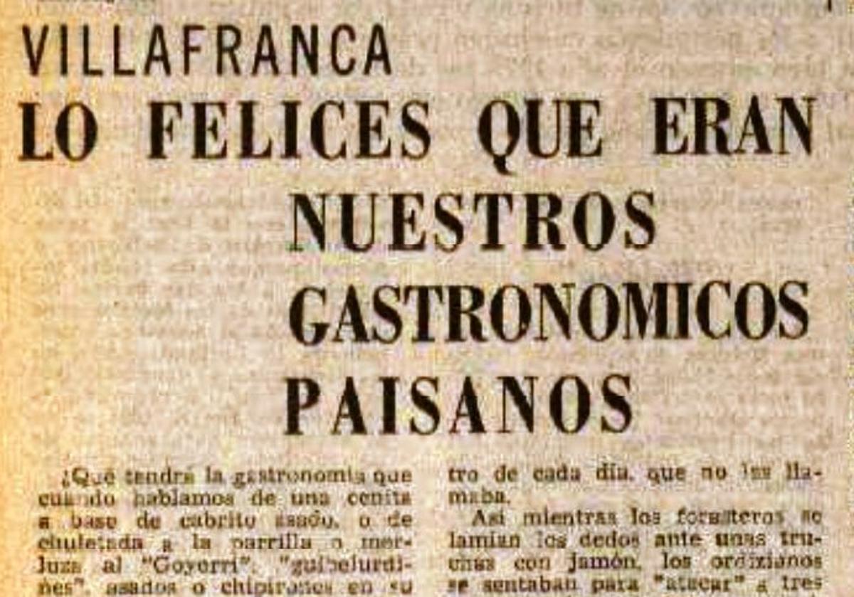 Cabecera del artículo de Kifi, corresponsal de EL DIARIO VASCO en Ordizia el 23-VII-1975.