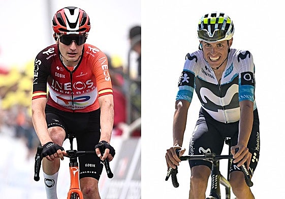 Carlos Rodríguez y Enric Mas durante esta edición del Tour de Francia.