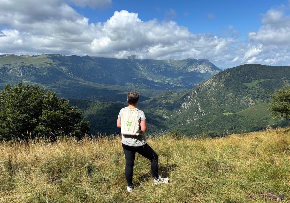 El verde inunda el valle de Araitz sobre el que permanecen los montes que conforman la barrera petrea de Aralar