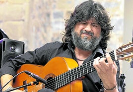Chicuelo, en un momento de su actuación en la plaza de la Trinidad.