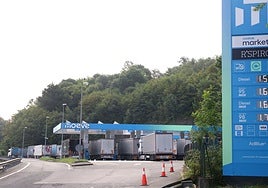 Surtidor de Oiartzun en la AP-8, uno de los que más fugas sin pagar detecta en Gipuzkoa.