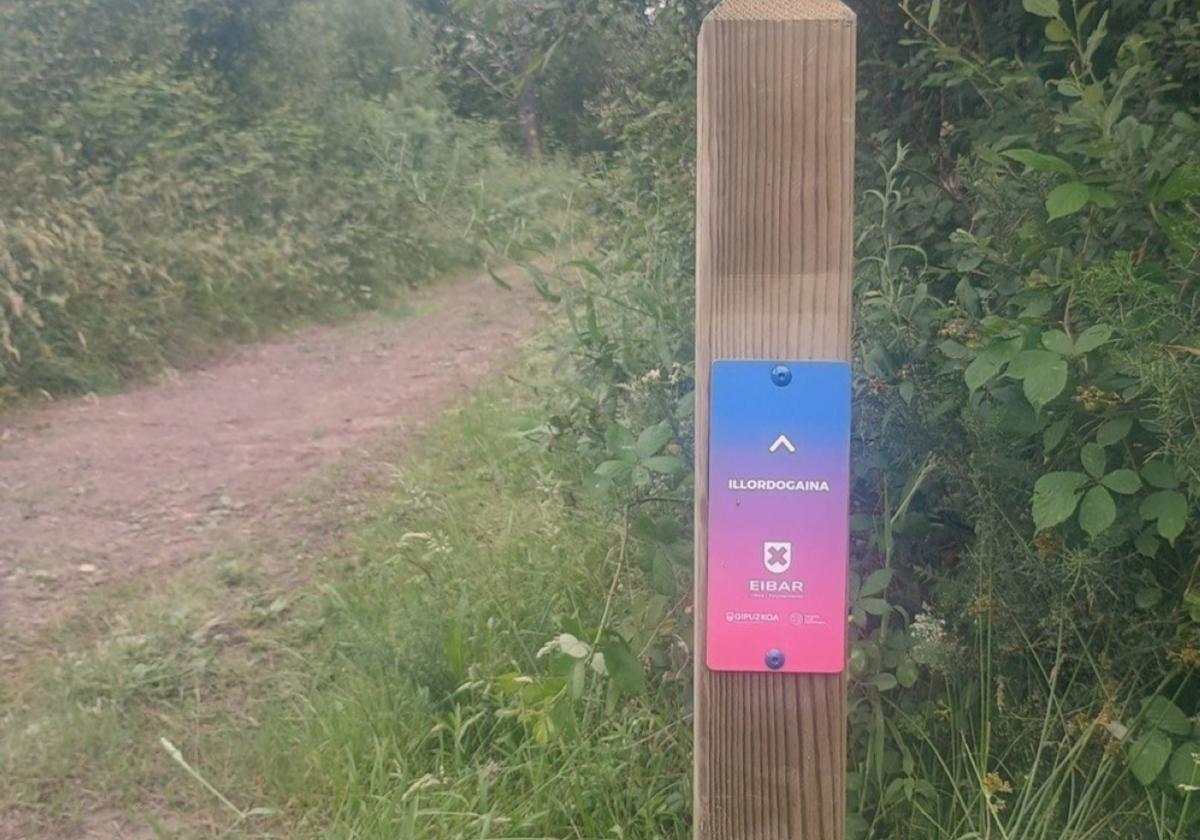 Las tareas han sido el acondicionamiento de los caminos eibarreses y la señalización como el de Illordo.