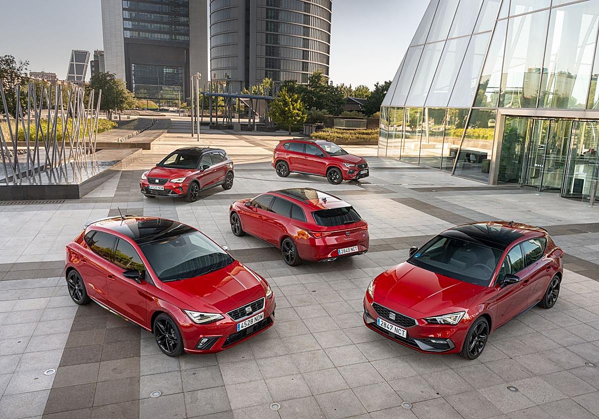 La gama Seat FR 75 aniversario al completo.