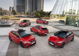 La gama Seat FR 75 aniversario al completo.