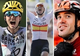 Peio Bilbao, Alex Aranburu y Ion Izagirre.