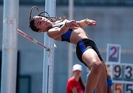 La atleta lasarteoriatarra Eider Redondo en el Campeonato de España en Gijón.
