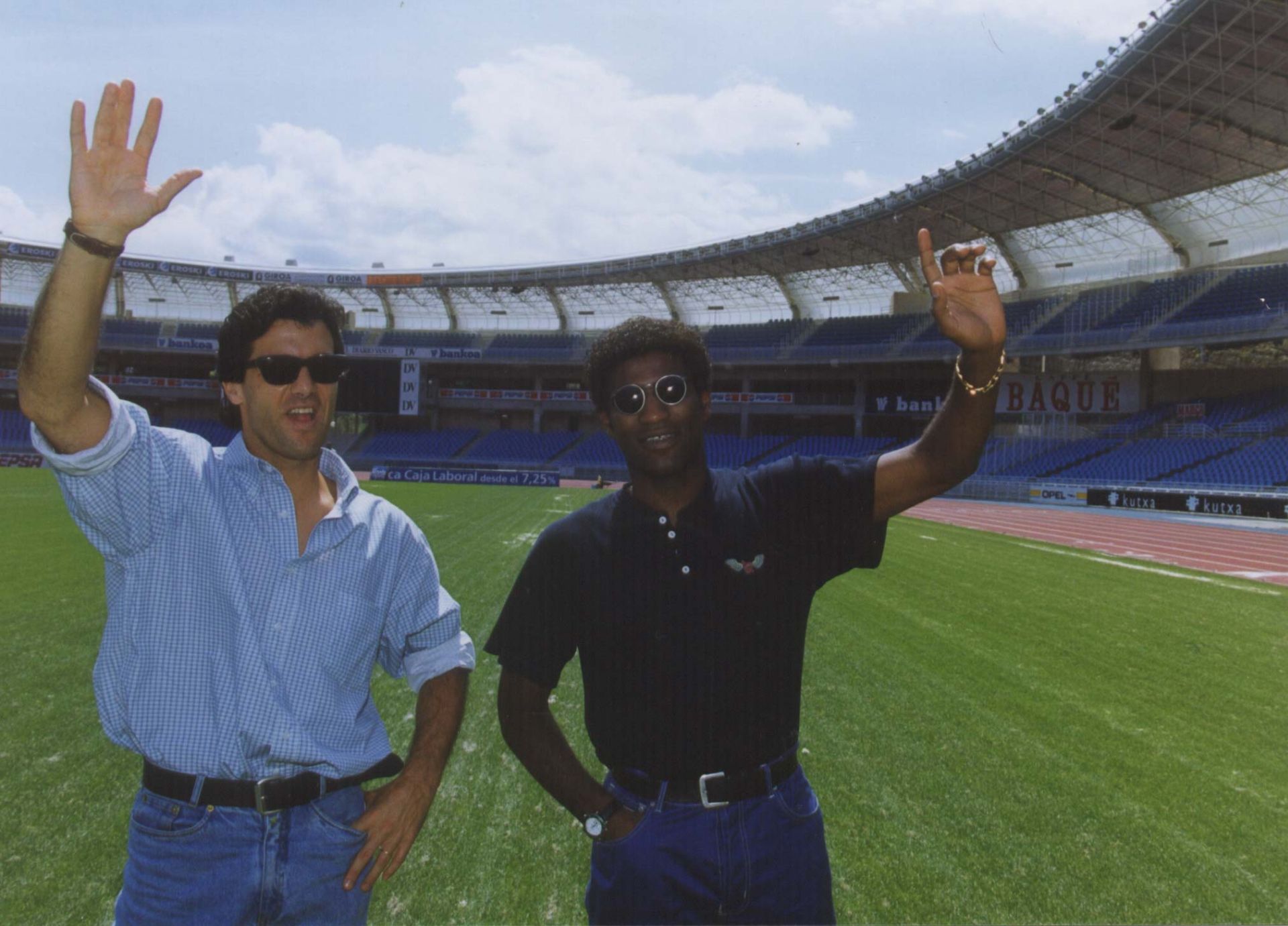 Carlos Xavier y Oceano, en su despedida de la Real en Anoeta.
