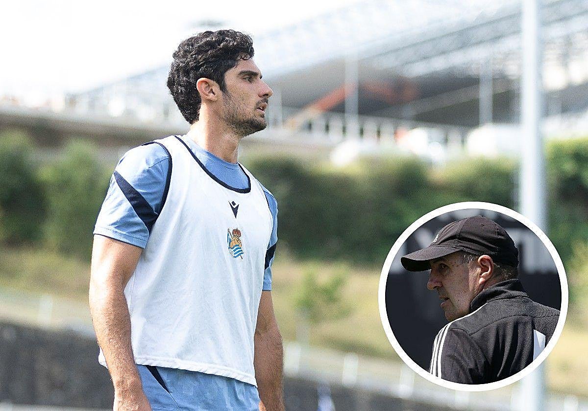 Guedes, durante el entrenamiento del martes en Zubieta