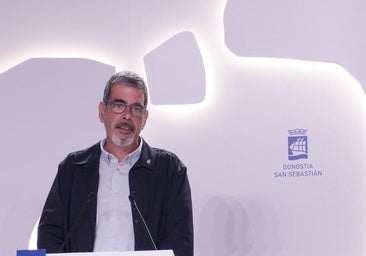 Eneko Goia, este martes en su comparecencia semanal en el Ayuntamiento donostiarra.