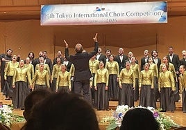 Los integrantes de Landarbaso Abesbatza lo dieron todo en el campeonato.