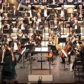 Un momento de la velada de la ópera 'Amaya' de Guridi en versión concierto anoche en el Kursaal.