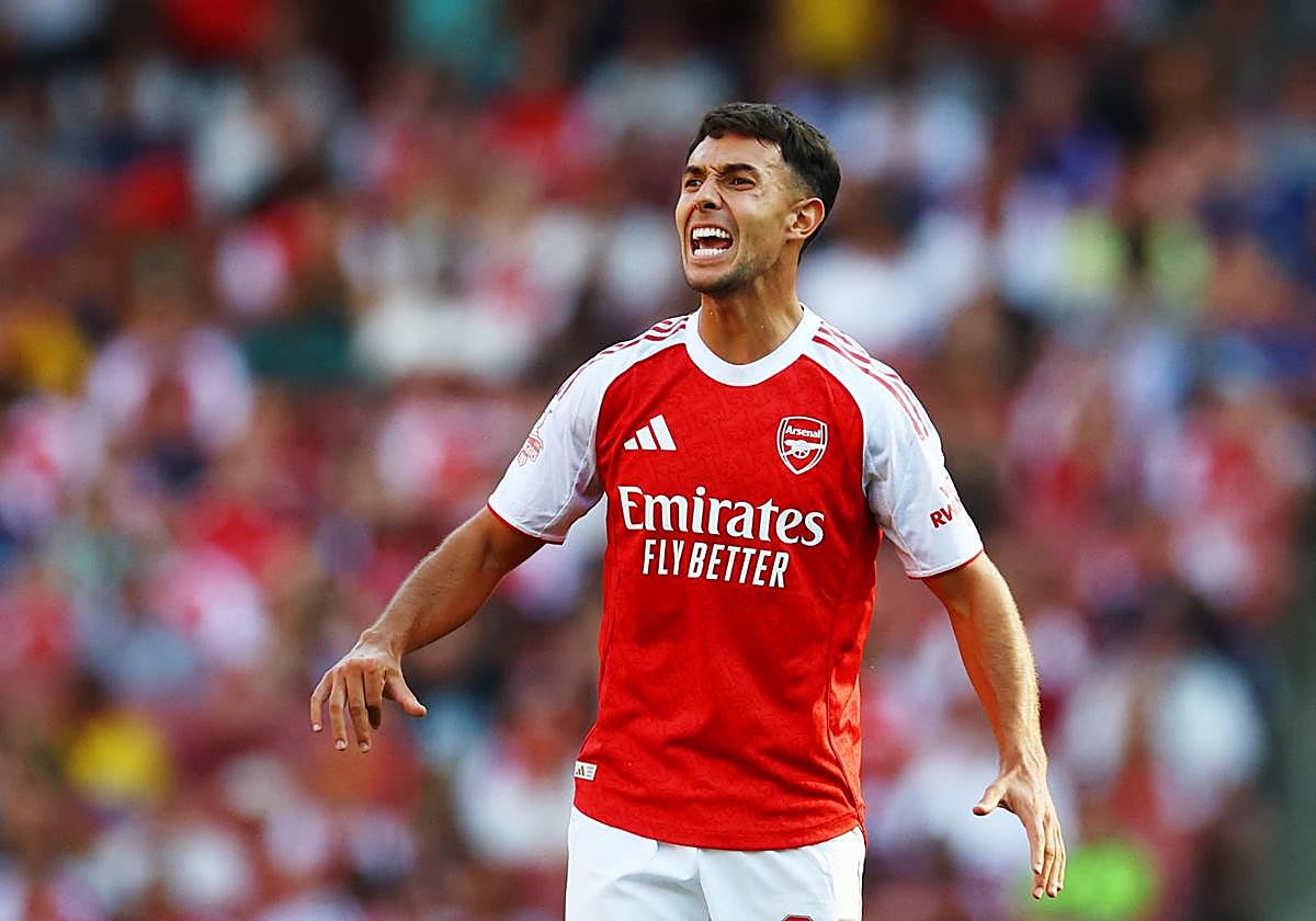Martin Zubimendi, durante el encuentro amistoso ante el Athletic de Bilbao.