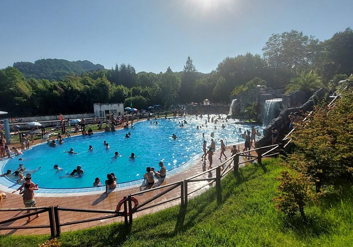 Imagen de esta semana del parque acuático de Hernani, que está contando estos días con una excelente entrada.