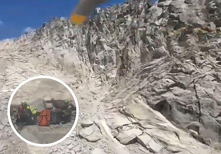 Ladera en la que los servicios de rescate han encontrado el cuerpo sin vida del montañero navarro.