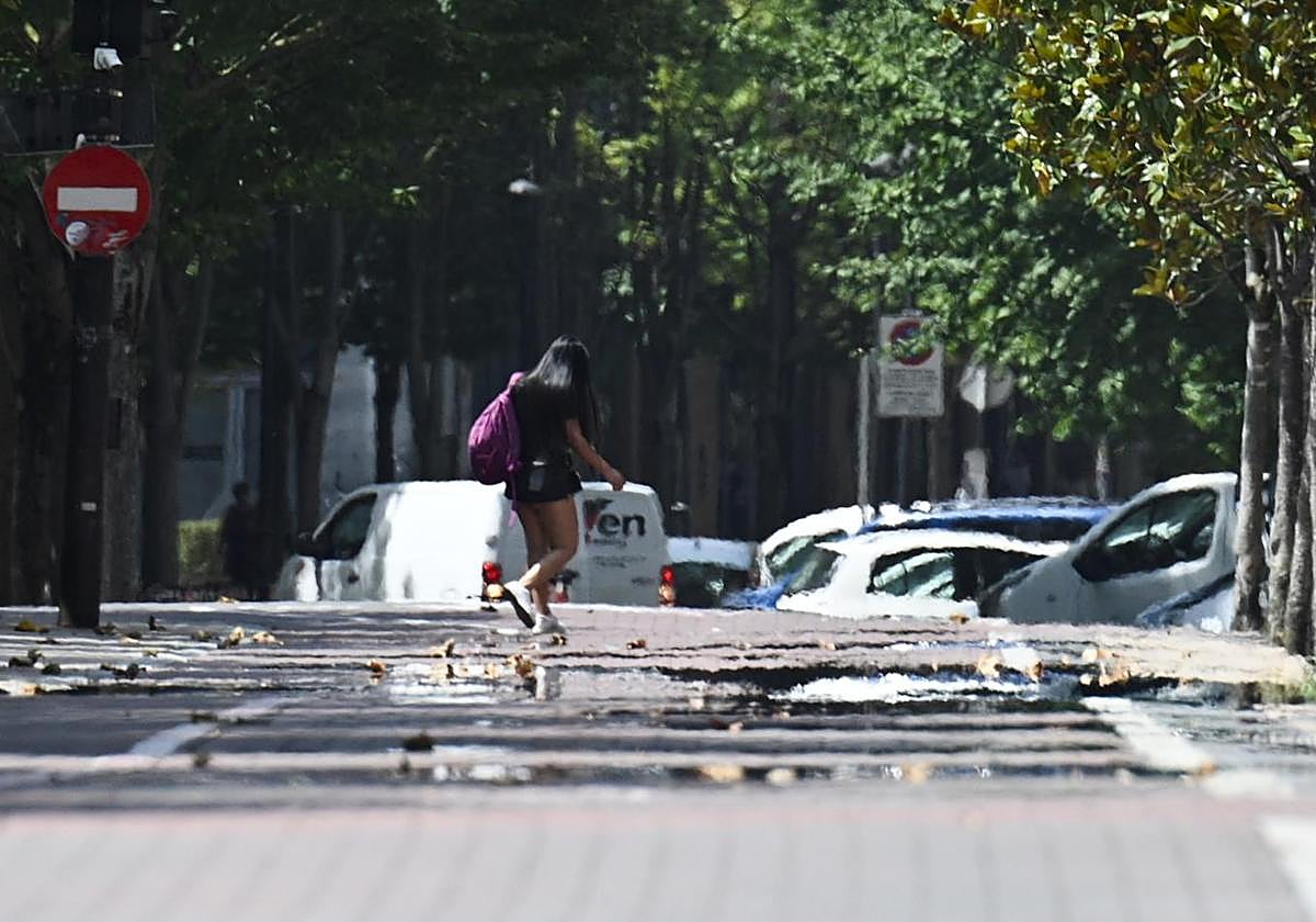 Las calles de Beasain están desérticas este martes a causa del calor