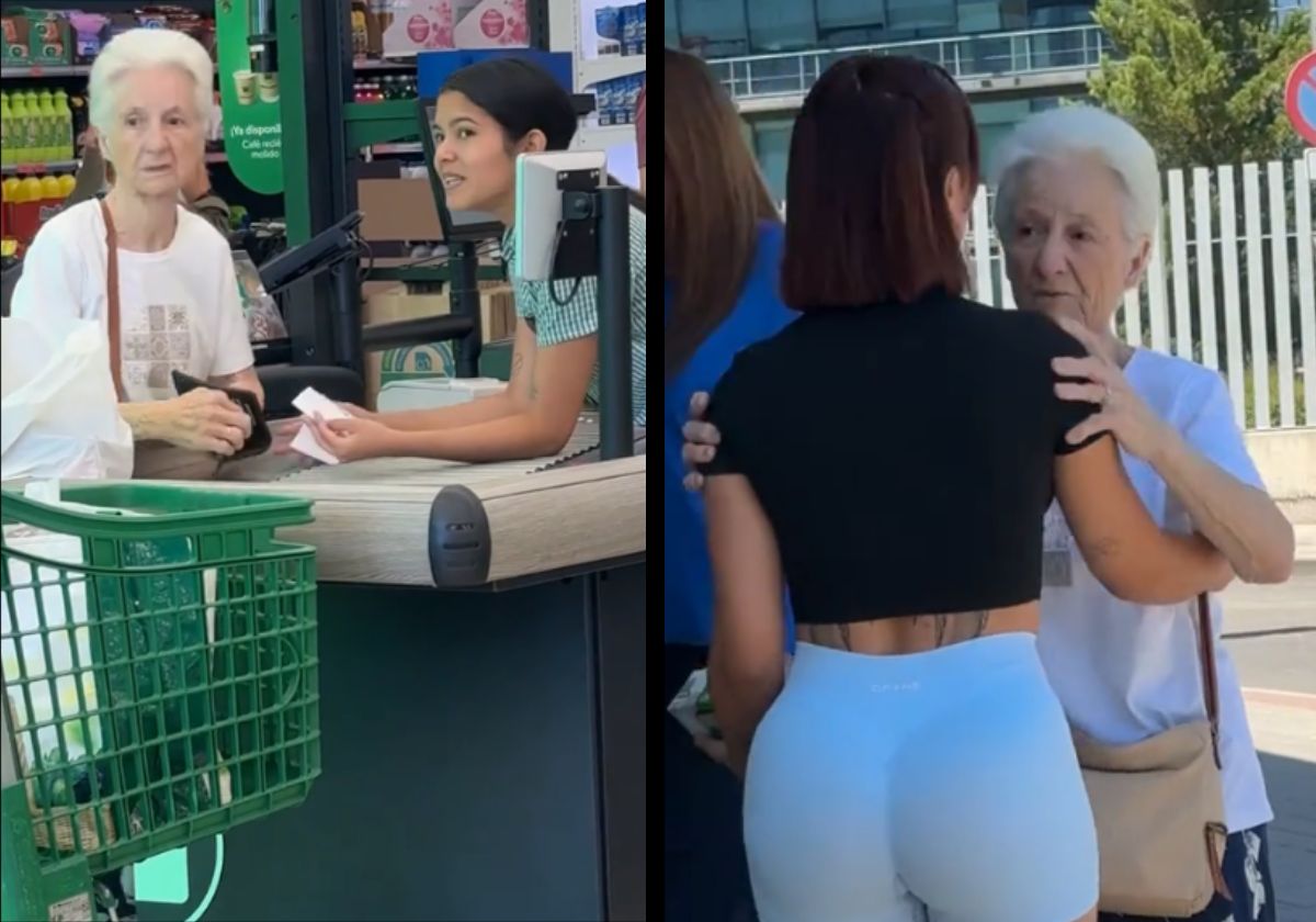 La reacción de una anciana ante una joven que no tenía para pagar en Mercadona: «La verdad es que ayudo en lo que puedo»