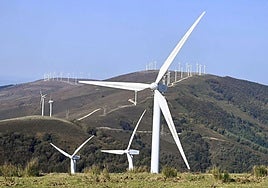 Parque eólico entre Araba y Gipuzkoa.
