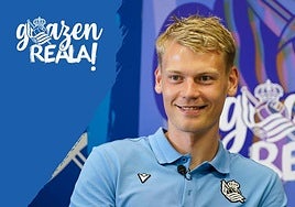 Orri Óskarsson, durante la entrevista de Goazen Reala!