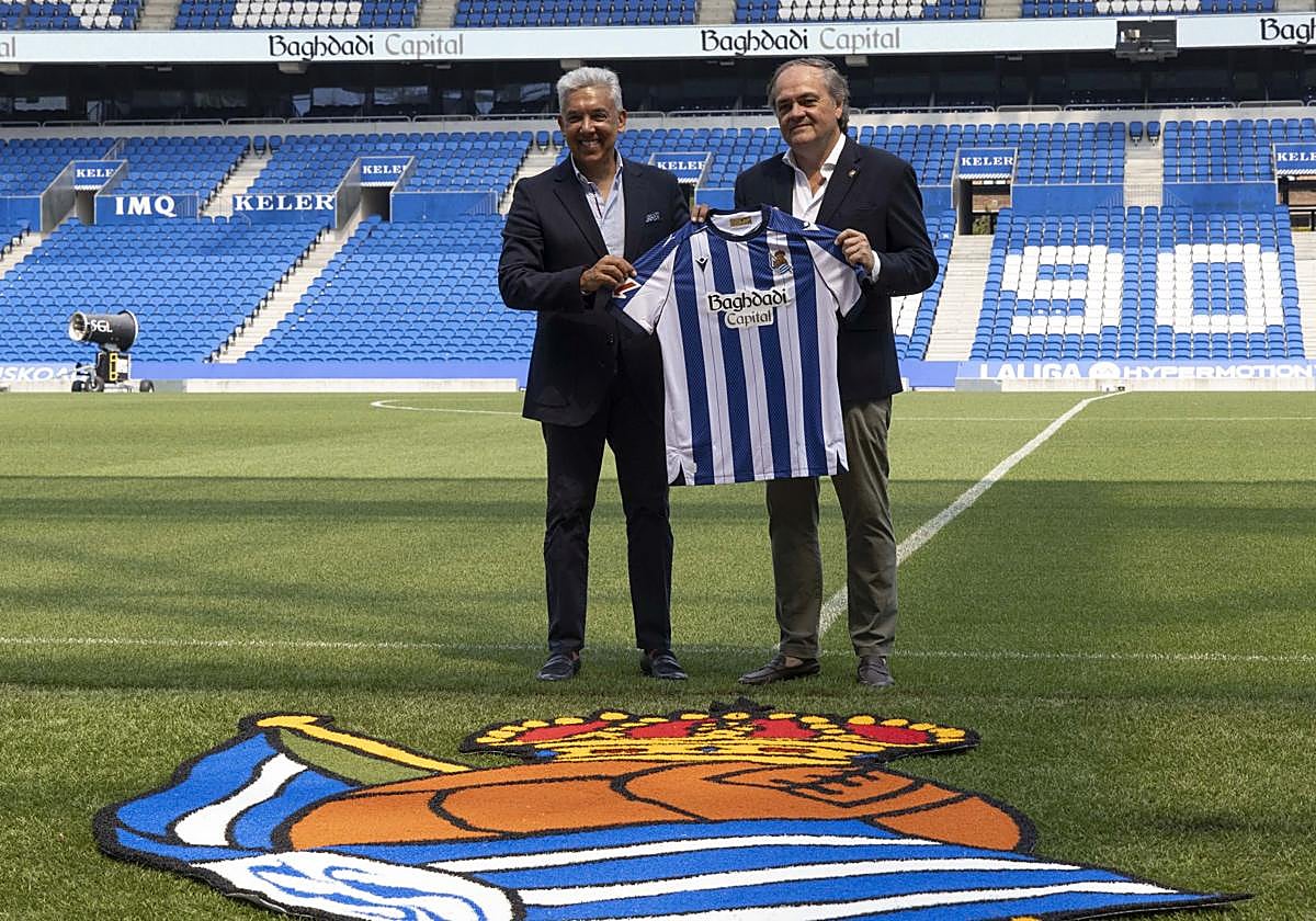 Baihas Baghdadi, fundador de Baghdadi Capital, junto a Jokin Aperribay este jueves en Anoeta.