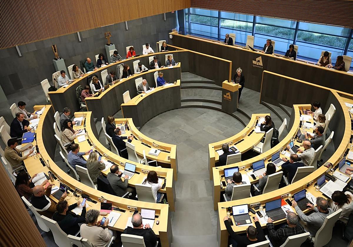 Sesión plenaria en las Juntas Generales de Gipuzkoa.