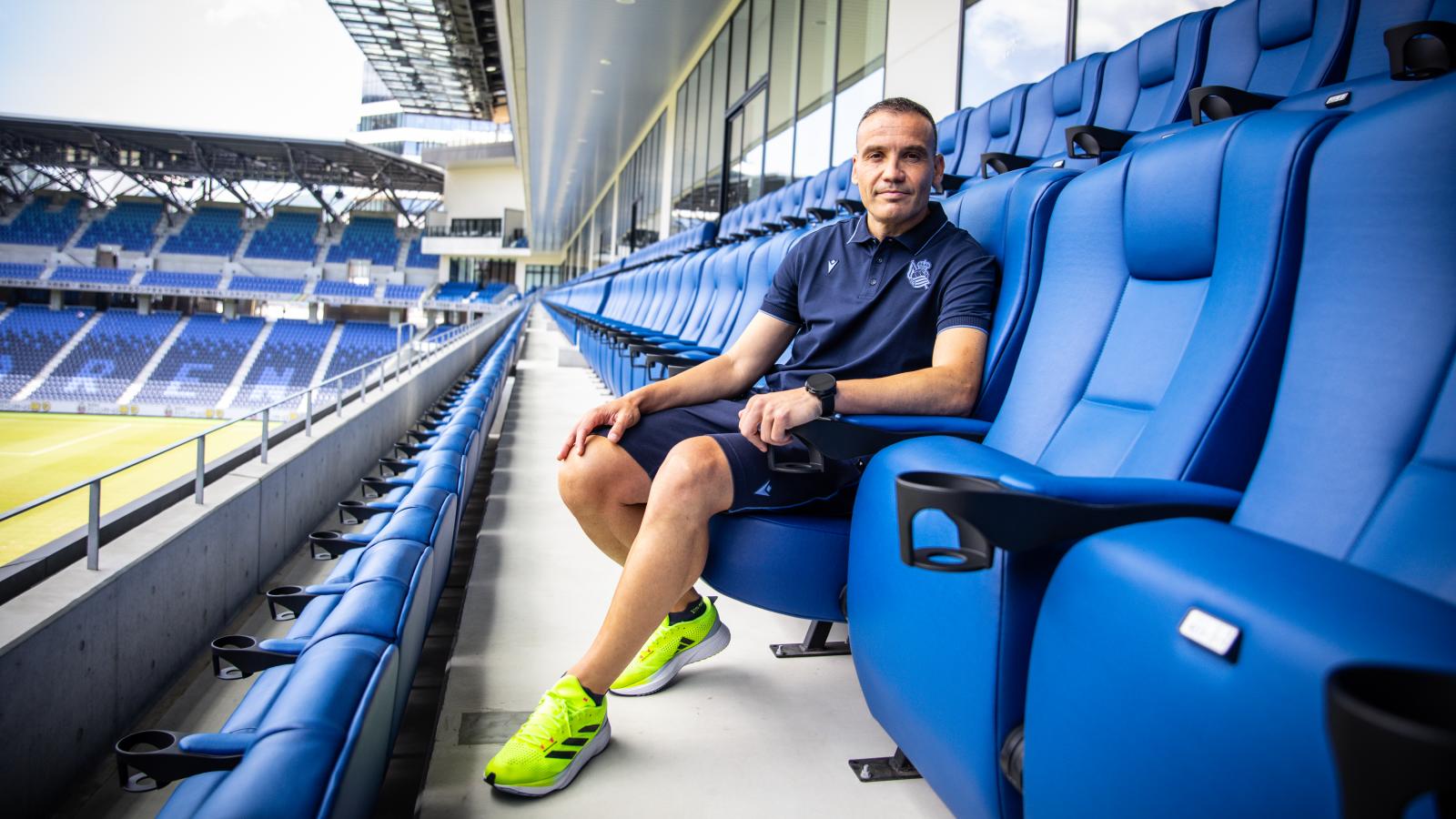 Sergio, nuevo entrenador de la Real Sociedad, en Anoeta