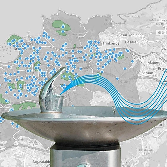 Donostia es, con 373 fuentes, la capital vasca con más puntos de agua por habitante
