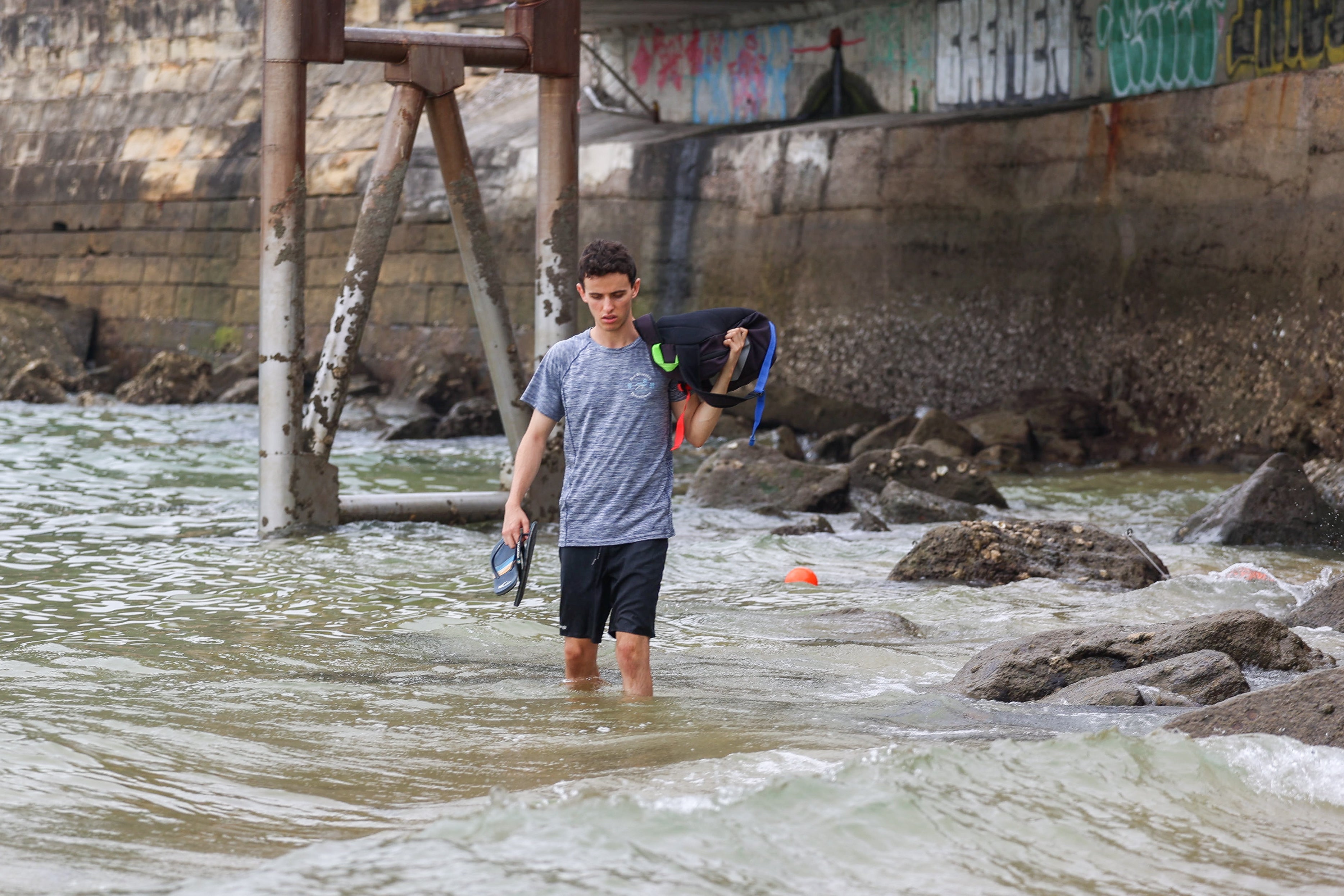La Concha llena pese a la bajada de 10 grados