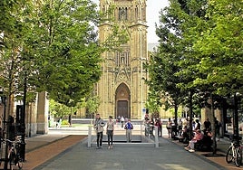El acceso a la terminal Centro-La Concha en la calle Loiola apenas alterará la vista del Buen Pastor