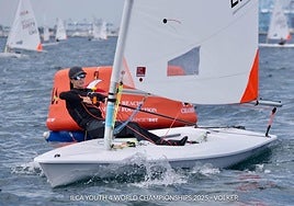 June Olazabal compitiendo en el Mundial de Los Ángeles.