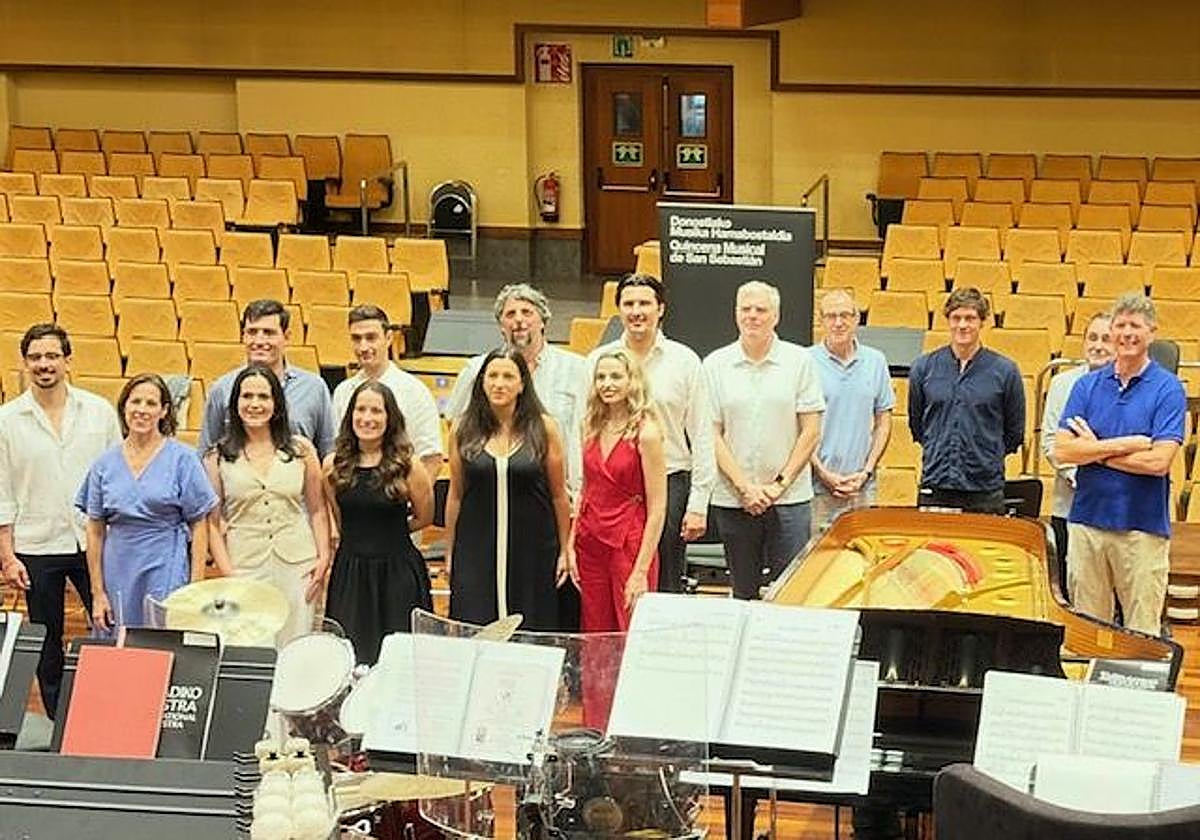 Presentación de la producción de la Quincena Musical 'West Side Story', en la sede de la Euskadidko Orkestra.,