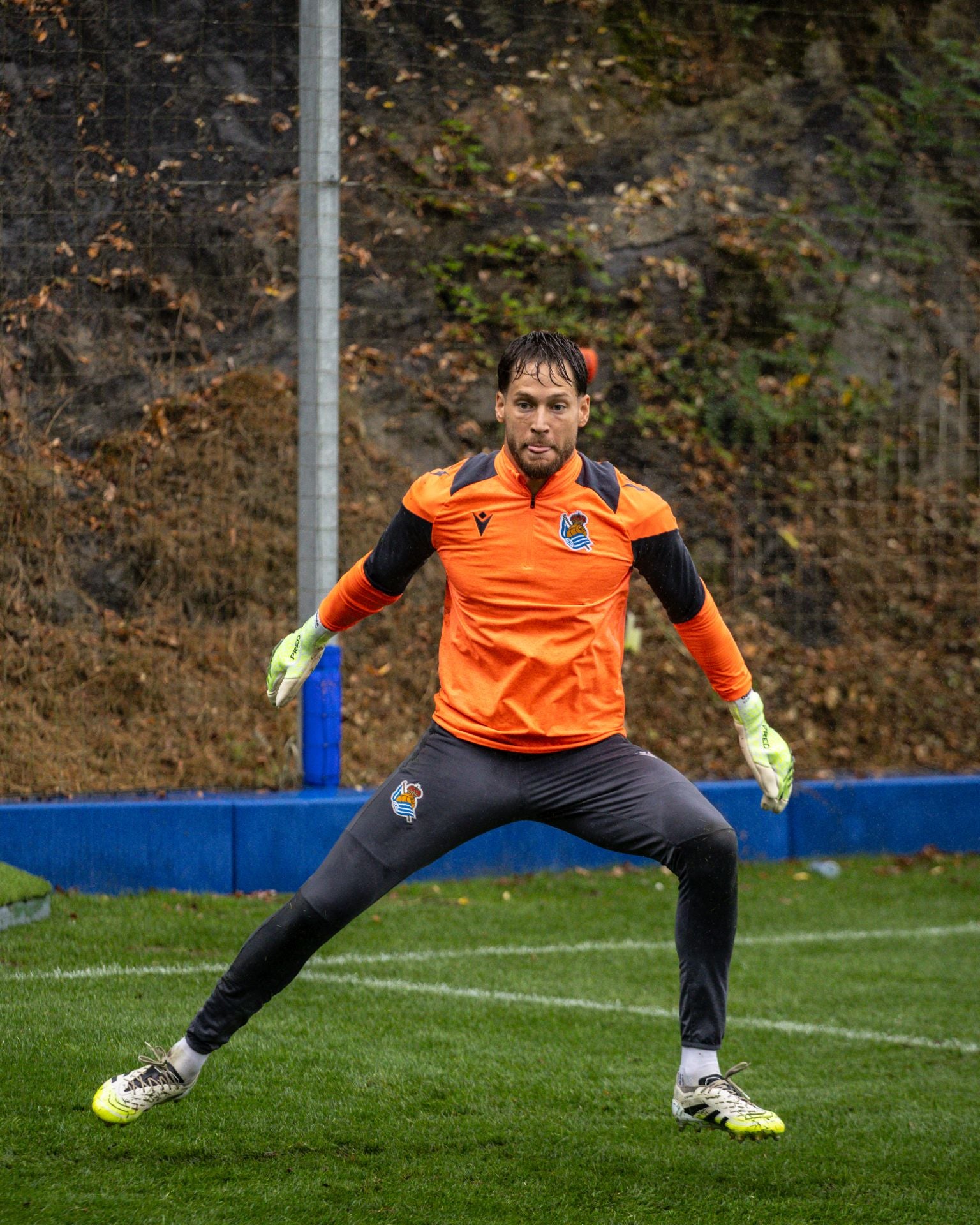 Esfuerzo bajo la lluvia en Zubieta