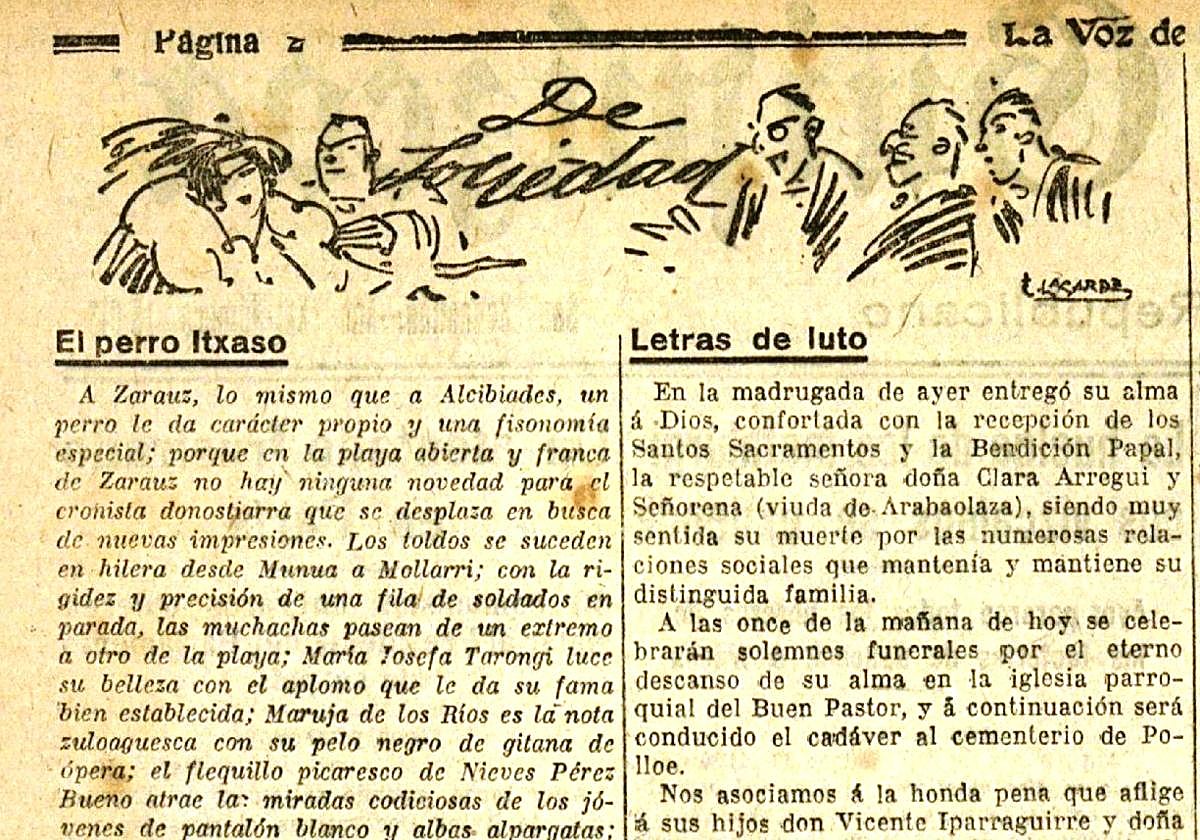 El perro bañero de Zarautz