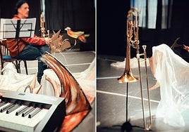 Taula gainean aktore-musikari bat eta bi musikari-aktore egongo dira.