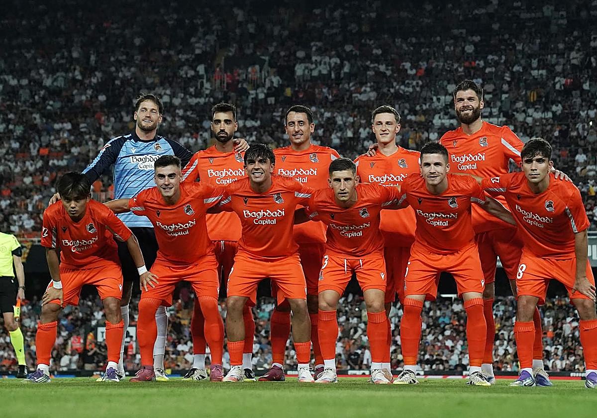 El 'once' inicial de la Real en el estreno