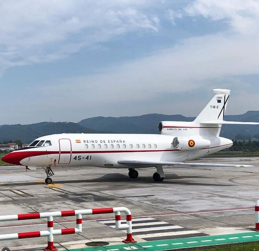 El Falcon, el avión empleado por el presidente del Gobierno español.