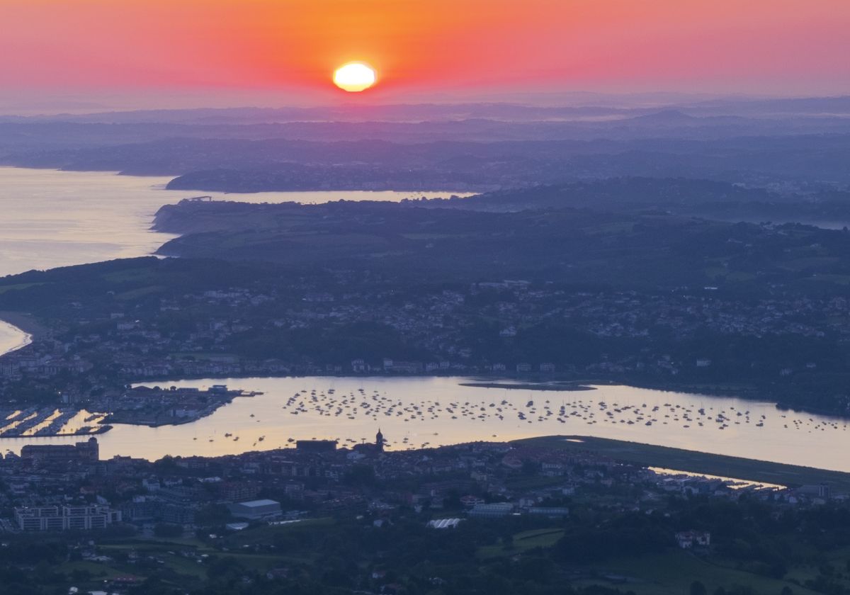 Vista aérea del aeropuerto guipuzoano
