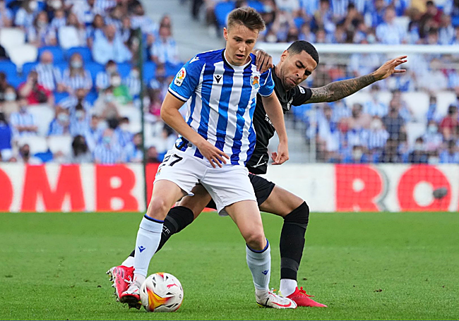 Turrientes, en su debut en la Real Sociedad