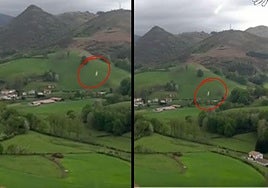 Las imágenes del objeto volador que aparecieron durante la retransmisión de la Vuelta al País Vasco en abril de 2014.